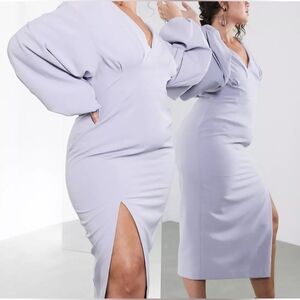 Asos curve steel gray dress